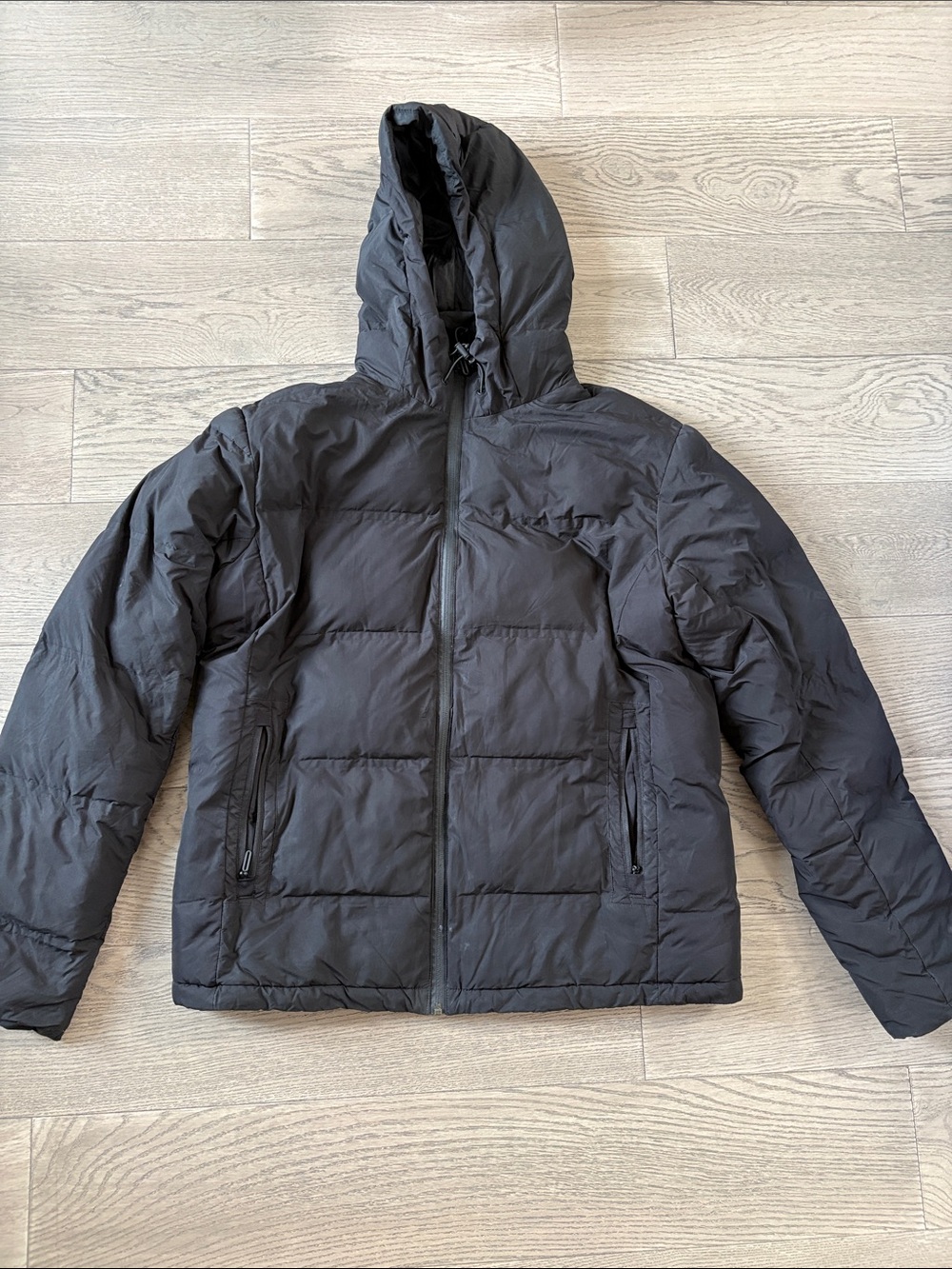 H&M Shiny Black Jacket Lining with Care Label